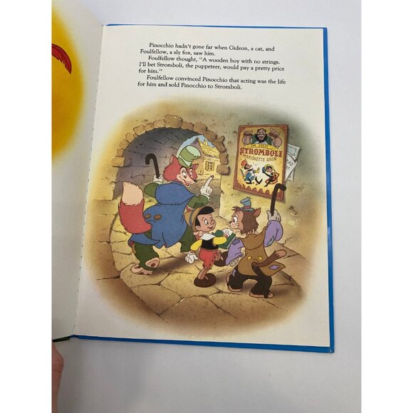 1990 Big Golden Book Walt Disney Classic Pinocchio Hardcover Children's Book - Picture 3 of 4
